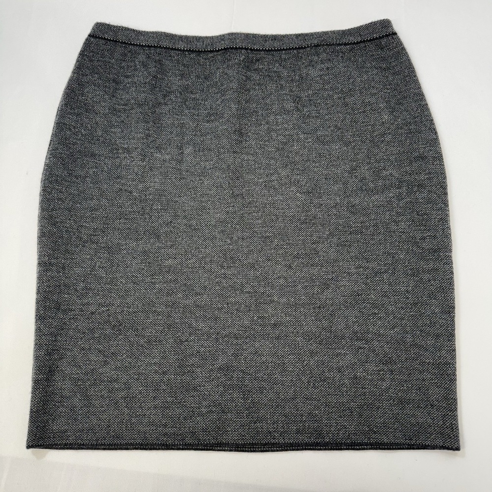 Eileen Fisher 100% Merino Wool Mini Skirt Womens Large Office Designer Slim $188 - Picture 2 of 8